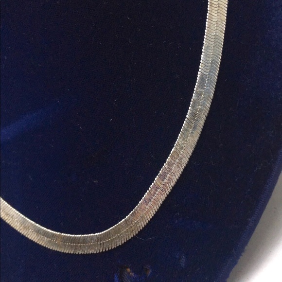Herringbone Chain Necklace silver tone.💲15 - Picture 2 of 2